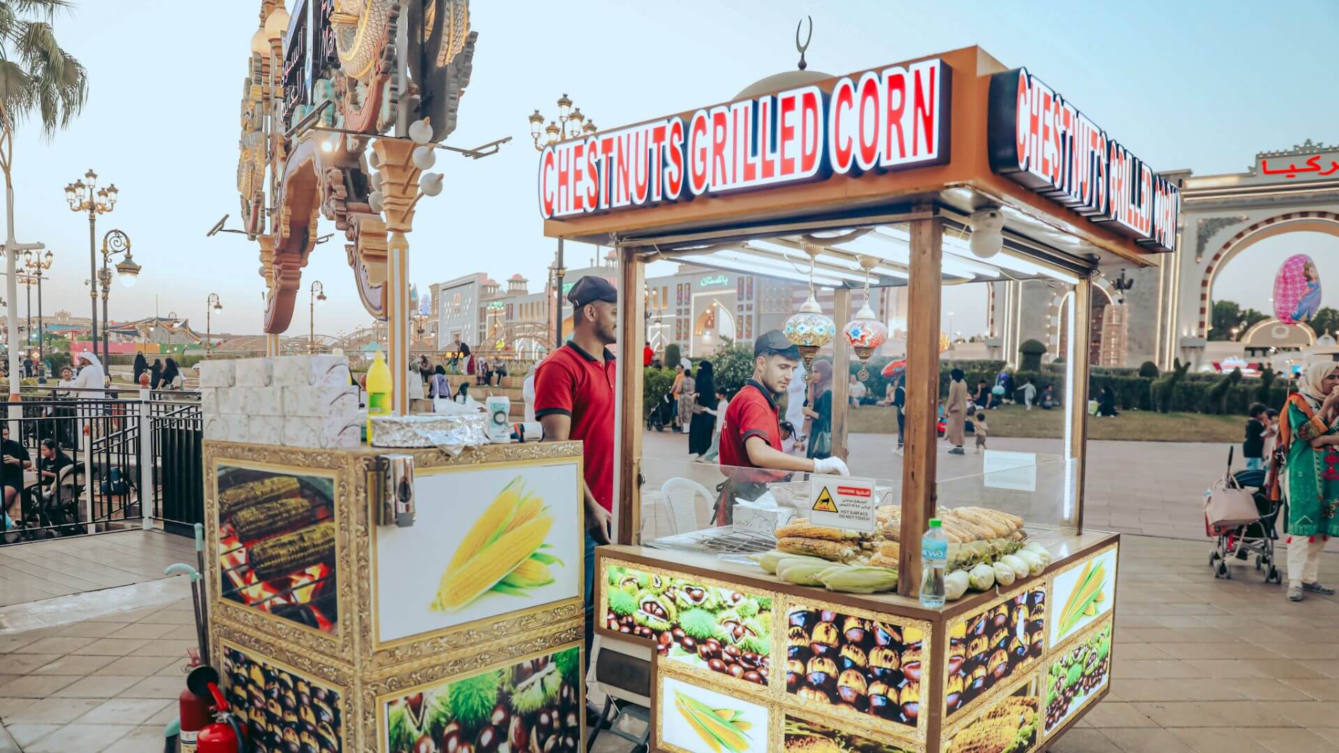 Chestnuts and Grilled Corn at Global Village